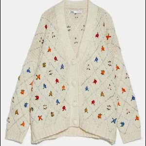 Zara embroidered cardigan